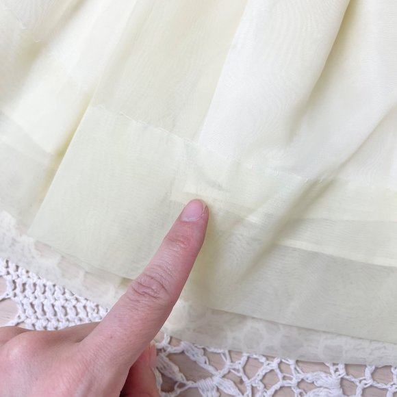 Vintage 1950s Little Miss Robin Baby Girl 4t Yellow Sheer Dress Cropped Jacket - Picture 7 of 12